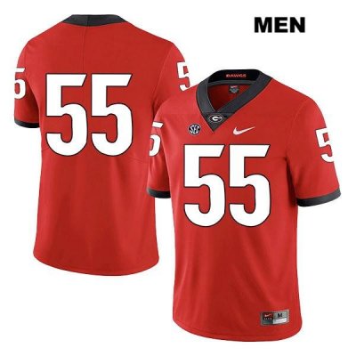 Men's Georgia Bulldogs NCAA #55 Miles Miccichi Nike Stitched Red Legend Authentic No Name College Football Jersey FZV5554RB
